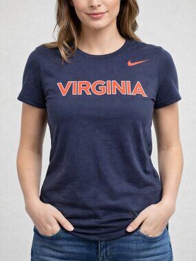 Nike UVA University of Virginia Shirt Size Small Navy Blue
